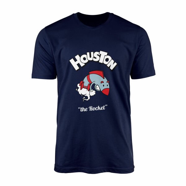 Houston Cartoon Tişört XL - İndigo Mavisi