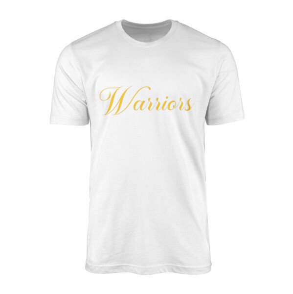 Warriors Cursive Tişört L - Beyaz