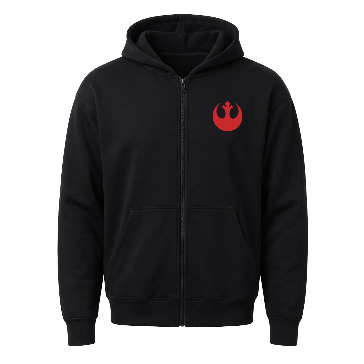 Rebel Fermuarlı Kapüşonlu Sweatshirt