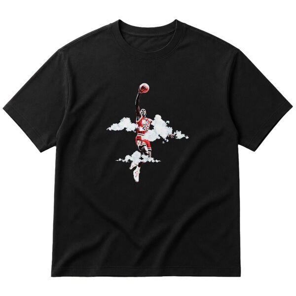 His Airness Oversize Tişört L - Siyah