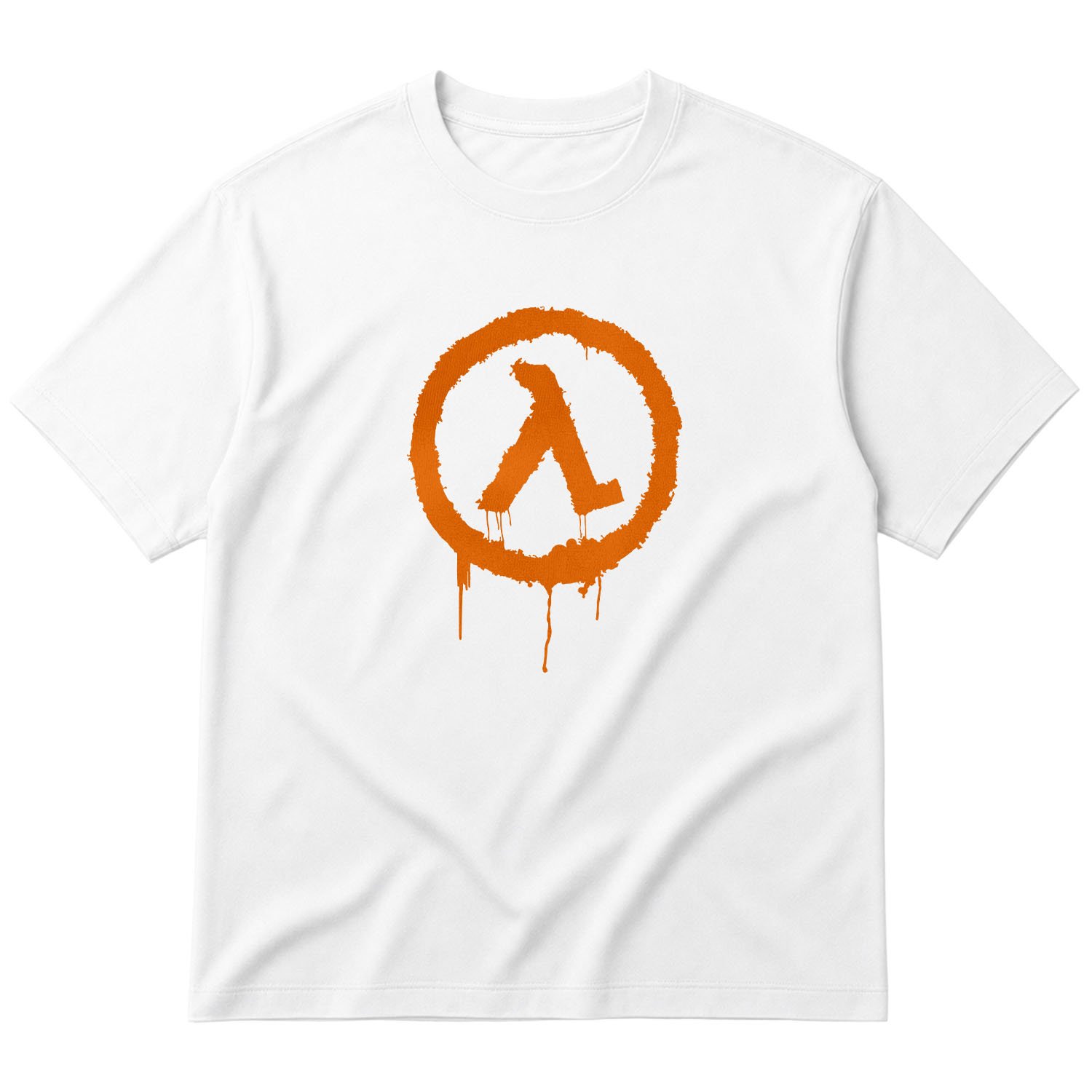 Half-Life Spray Oversize Tişört L - Beyaz