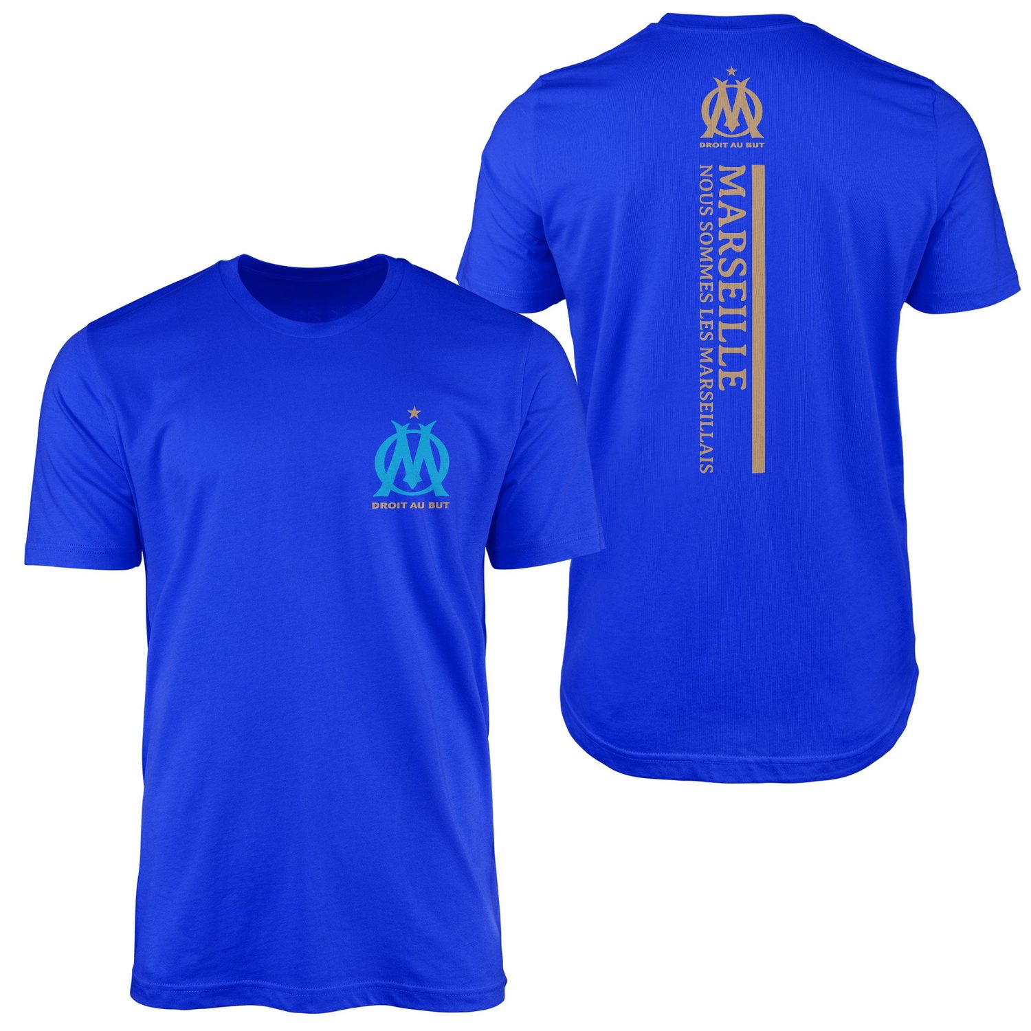 Olympique Marseille Tişört XL - Mavi