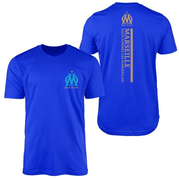 Olympique Marseille Tişört XL - Mavi