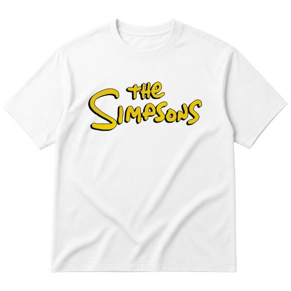 The Simpsons Oversize Tişört L - Beyaz