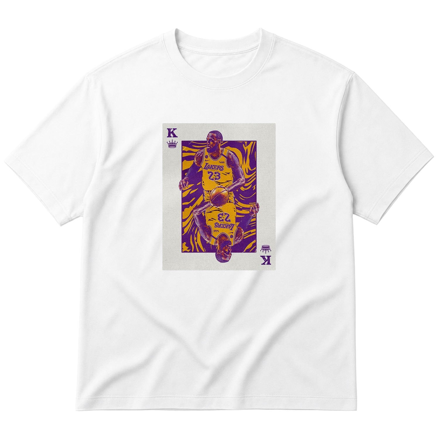 King James Card Oversize Tişört L - Beyaz