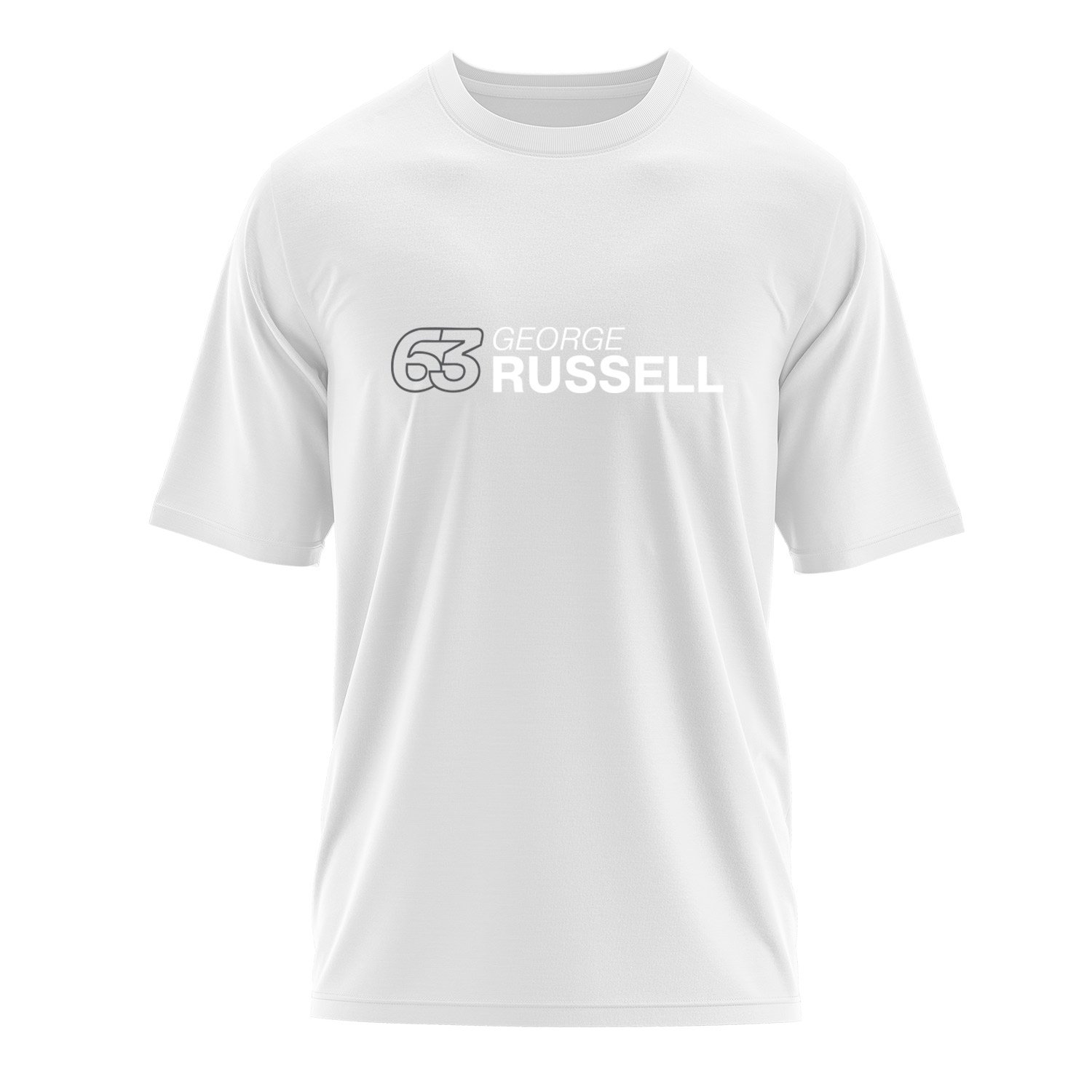 George Russell 63 Oversize Tişört S - Beyaz