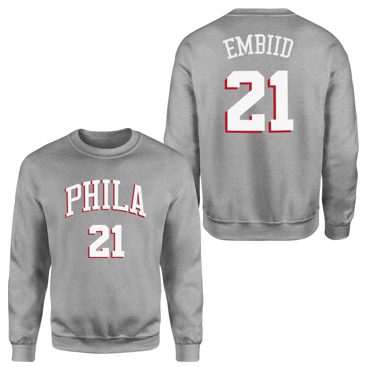 Joel Embiid Philadelphia Forma Sweatshirt XL - Gri