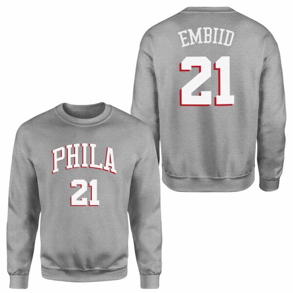 Joel Embiid Philadelphia Forma Sweatshirt XL - Gri