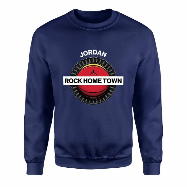 Air Jordan Rock Home Town Sweatshirt M - İndigo Mavisi