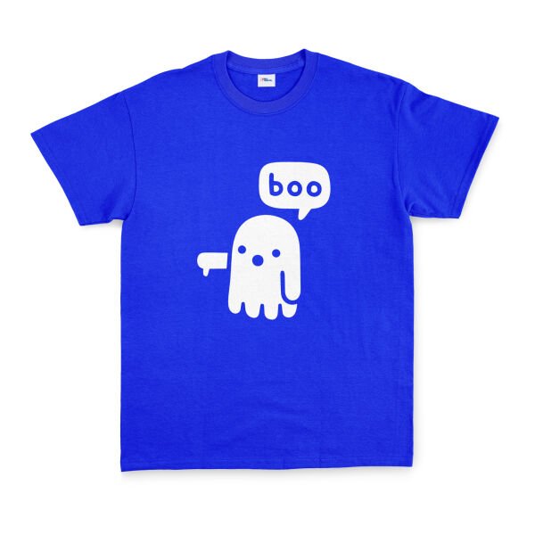 Boo! Tişört XXL - Mavi