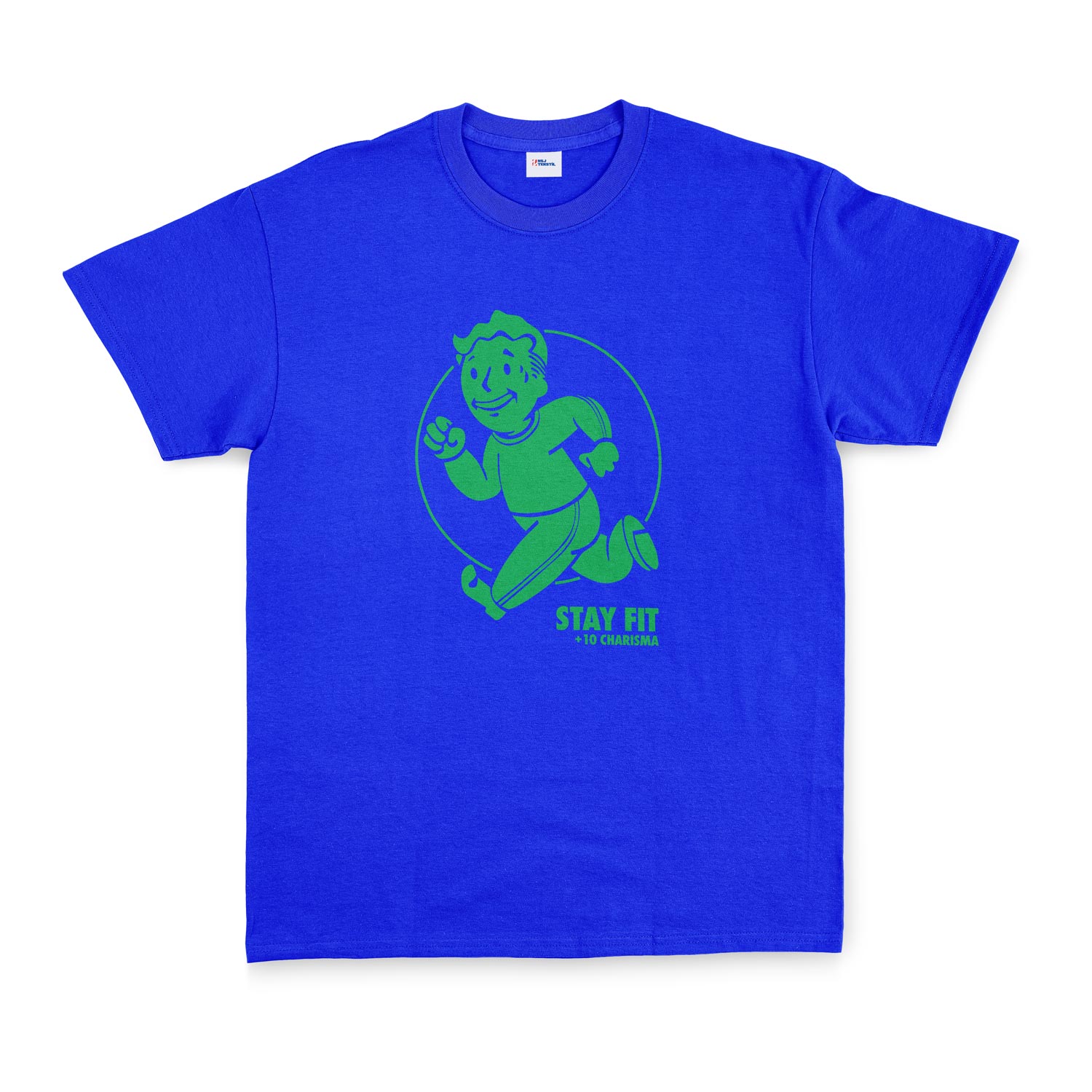 Vault Boy Stay Fit Tişört XL - Mavi