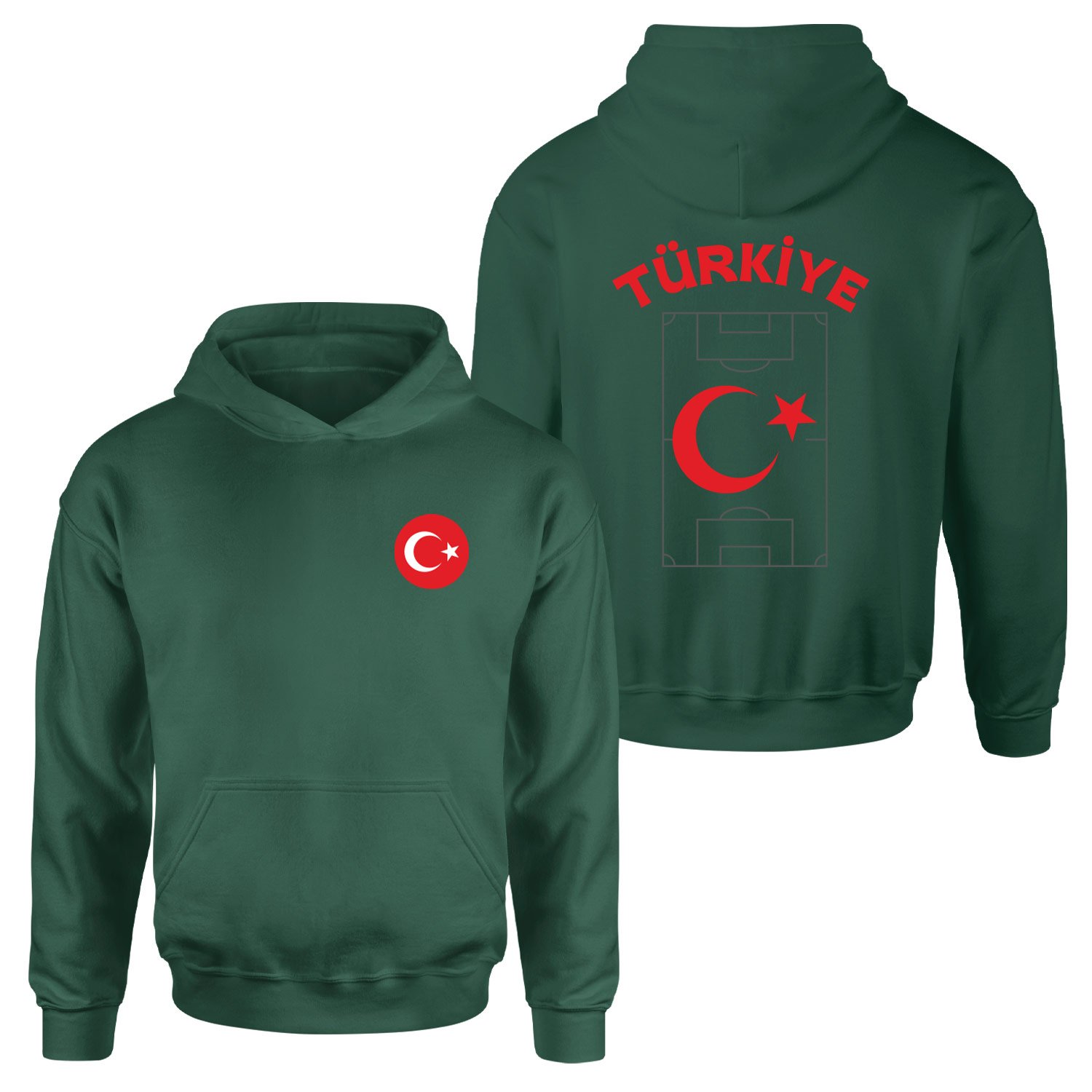 Türkiye Dünya Kupası 2026 Hoodie L - Nefti Yeşili