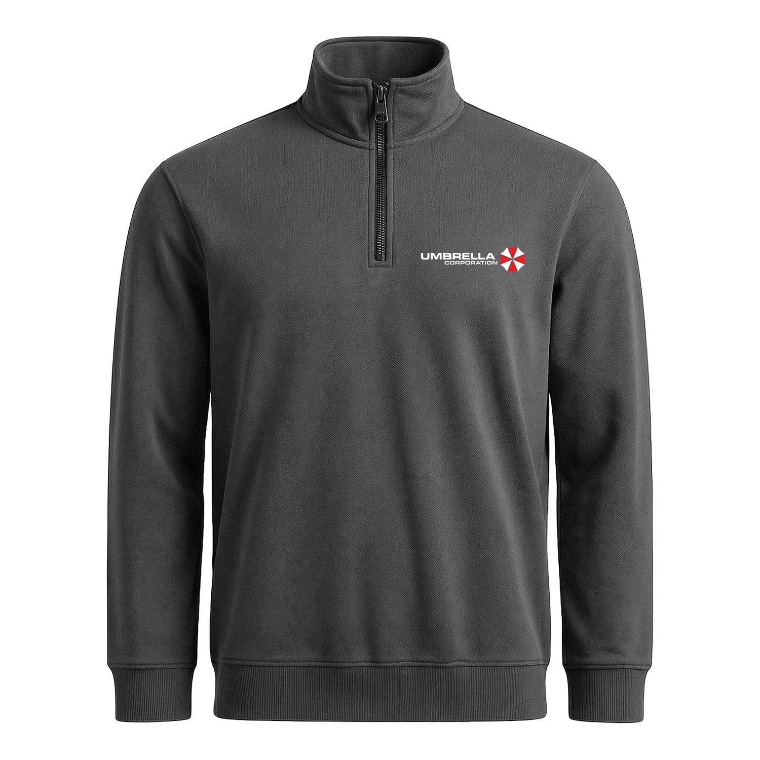Umbrella Corporation Resident Evil Yarım Fermuarlı Sweatshirt L - Füme