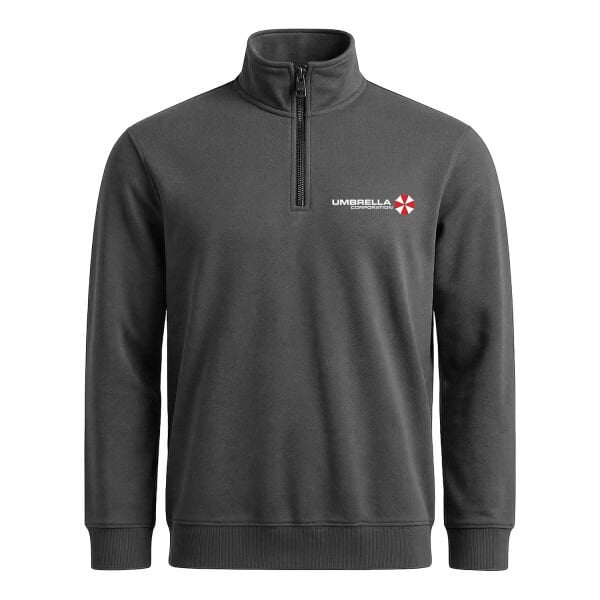 Umbrella Corporation Resident Evil Yarım Fermuarlı Sweatshirt L - Füme