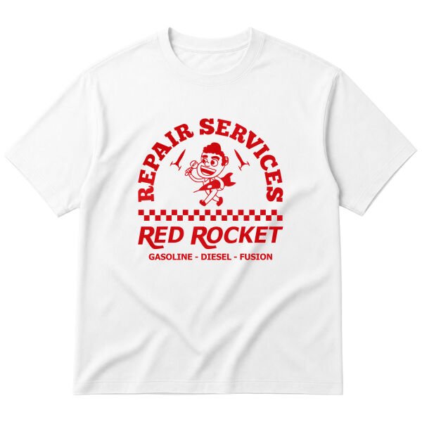 Red Rocket | Fallout Oversize Tişört M - Beyaz