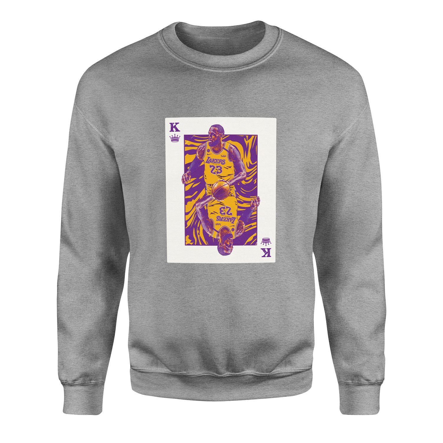 King James Card Sweatshirt S - Gri