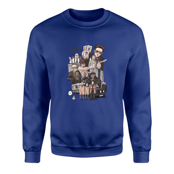 Snatch Movie Sweatshirt XL - İndigo Mavisi
