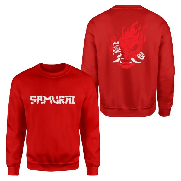 Wake Up, Samurai | CYBERPUNK Sweatshirt S - Kırmızı
