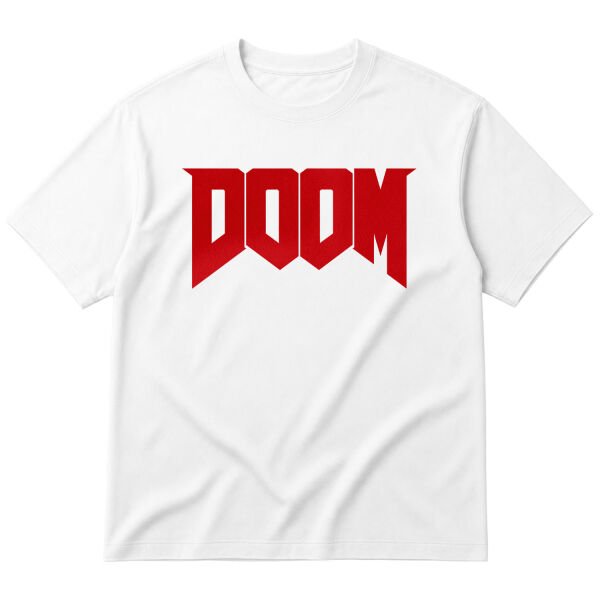 DOOM Oversize Tişört S - Beyaz