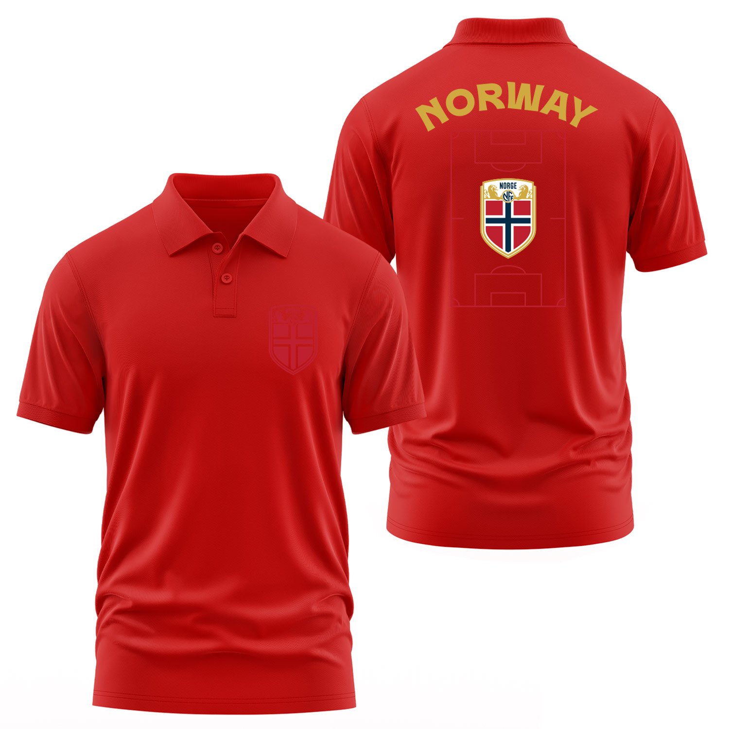 Norveç Dünya Kupası 2026 Polo Tişört XXL - Kırmızı