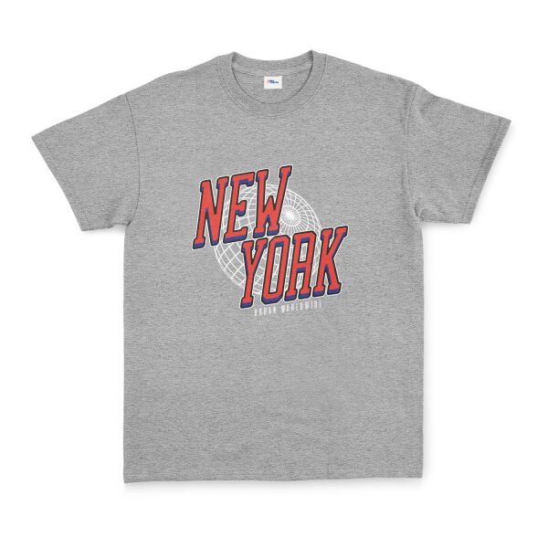 New York Tişört L - Gri