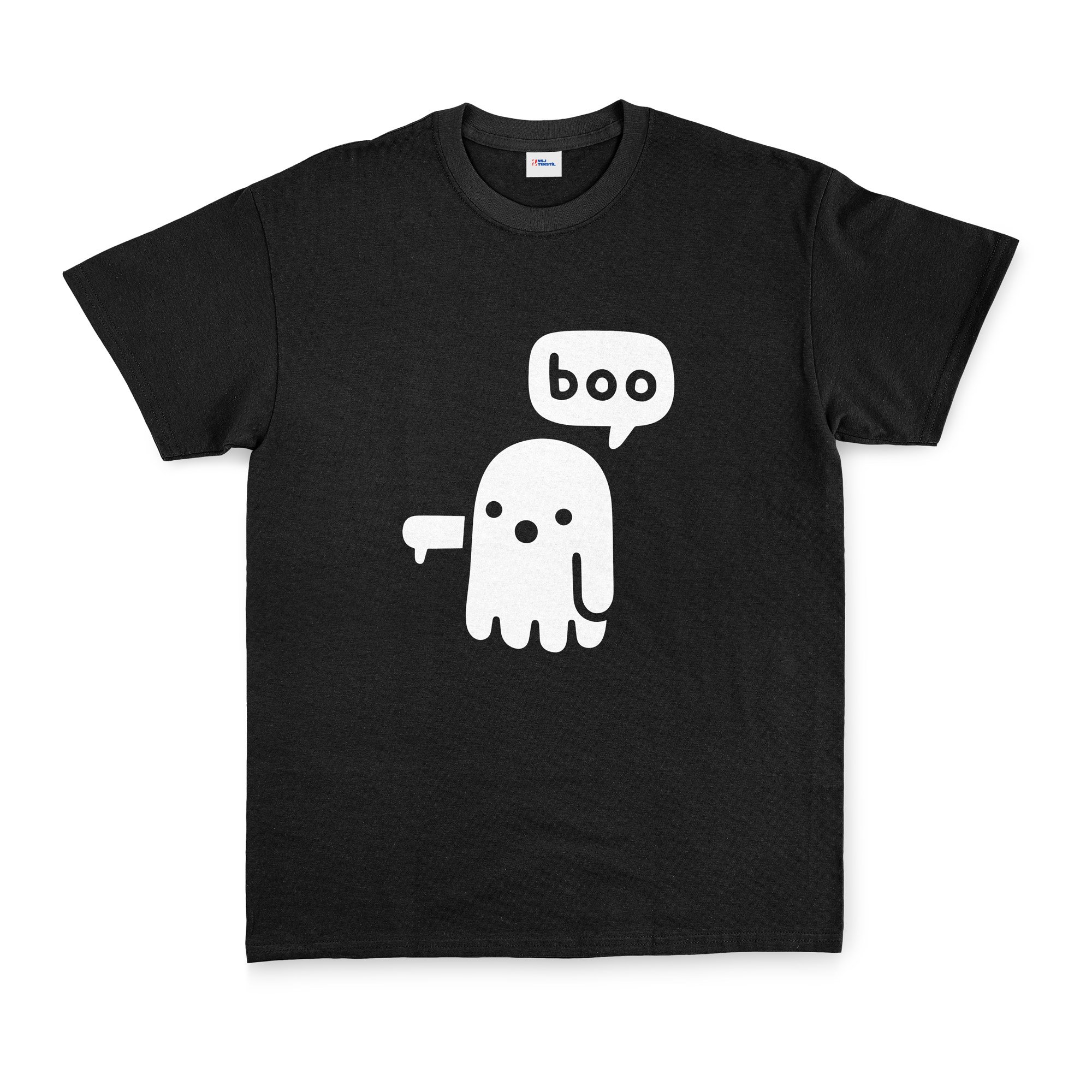 Boo! Tişört XXL - Siyah