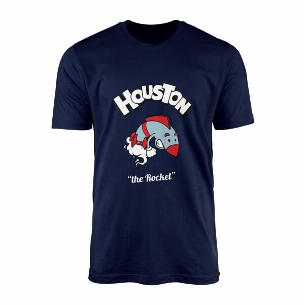 Houston Cartoon Tişört XXL - İndigo Mavisi