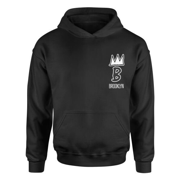 Brooklyn Basquiat Crown Hoodie L - Siyah