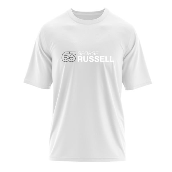 George Russell 63 Oversize Tişört M - Beyaz