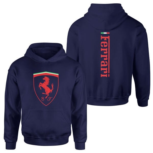 Scuderia Ferrari SE 24 Siyah Hoodie M - İndigo Mavisi