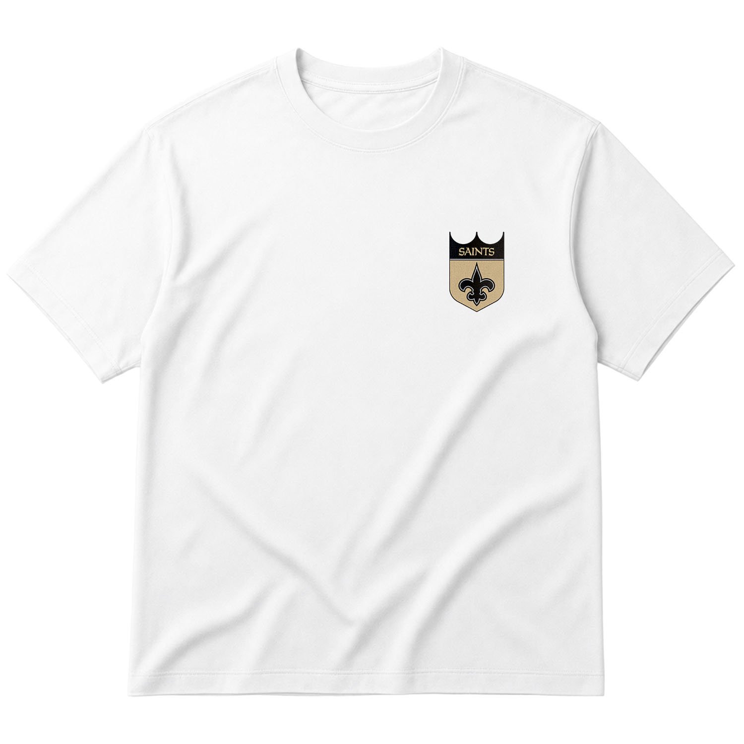 New Orleans Saints Badge Oversize Tişört L - Beyaz