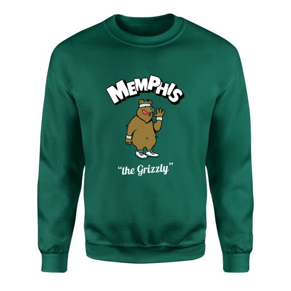 Memphis Cartoon Sweatshirt XXL - Nefti Yeşili