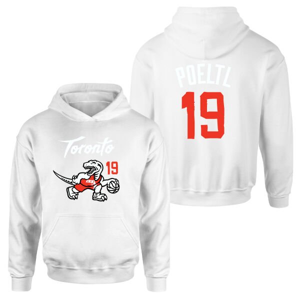 Jakob Poeltl 19 City Edition Raptors Hoodie S - Beyaz