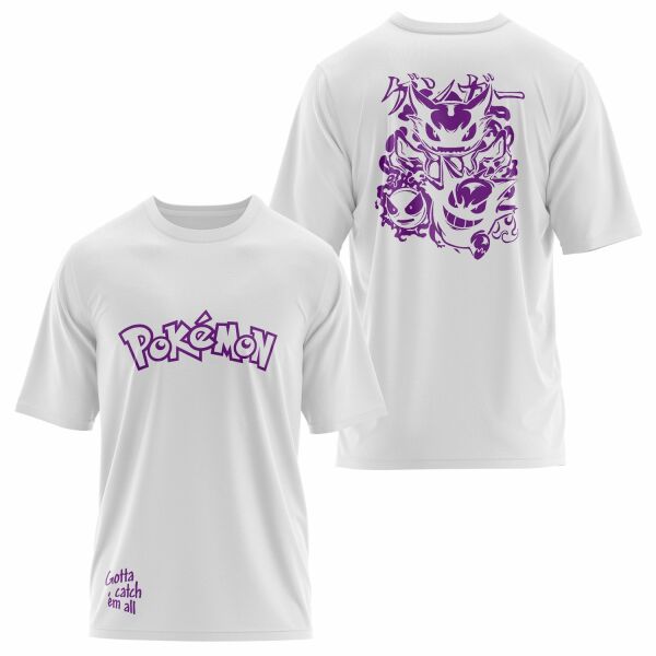 POKEMON Gengar SE Oversize Tişört S - Beyaz
