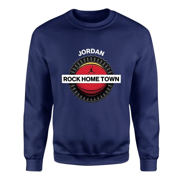 Air Jordan Rock Home Town Sweatshirt XL - İndigo Mavisi