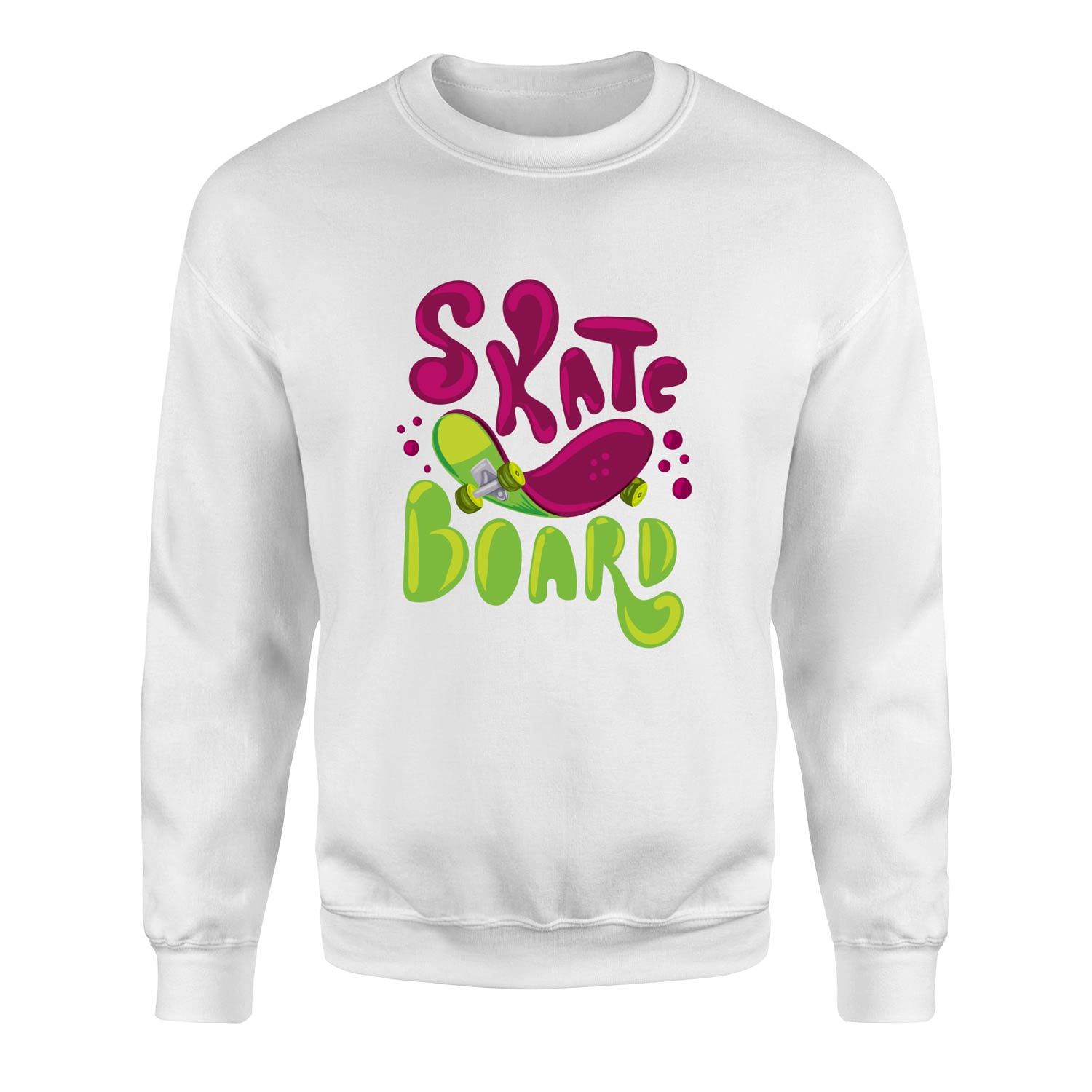 Dripping Skate Sweatshirt S - Beyaz