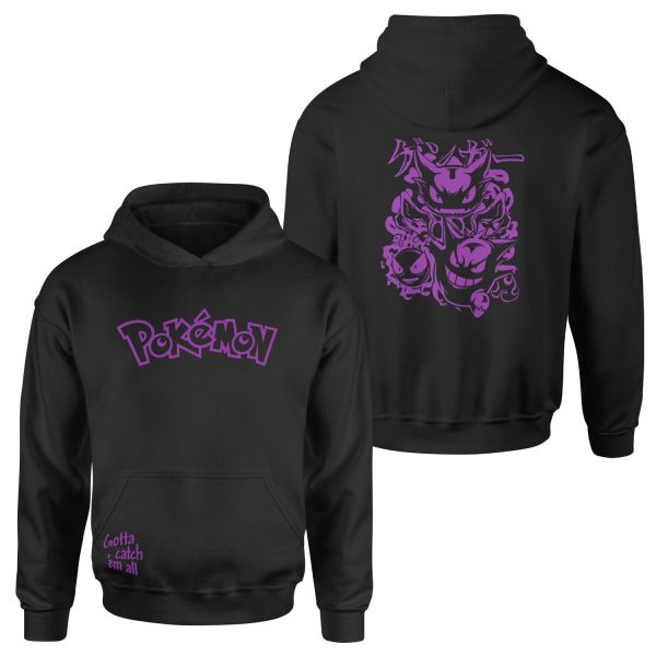 POKEMON Gengar SE Hoodie XL - Siyah