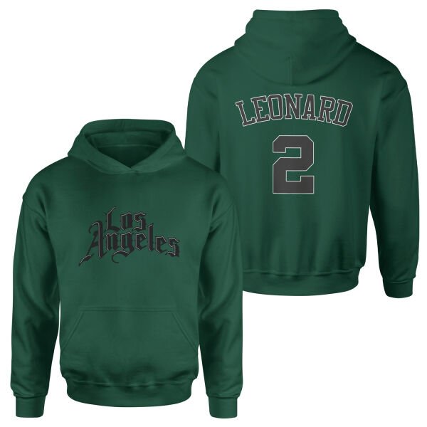 Kawhi Leonard Los Angeles Forma Hoodie L - Nefti Yeşili