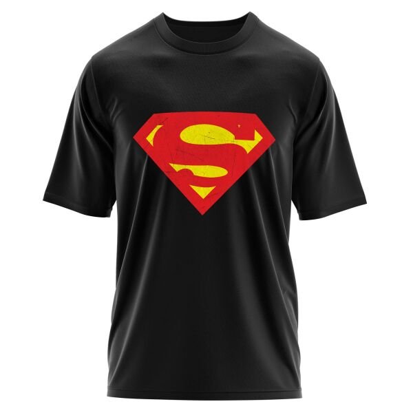 Super Man Oversize Tişört L - Siyah