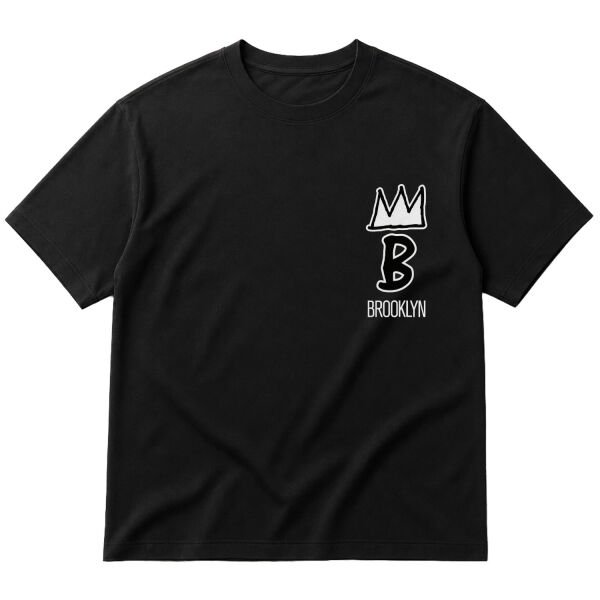 Brooklyn Basquiat Crown Oversize Tişört L - Siyah