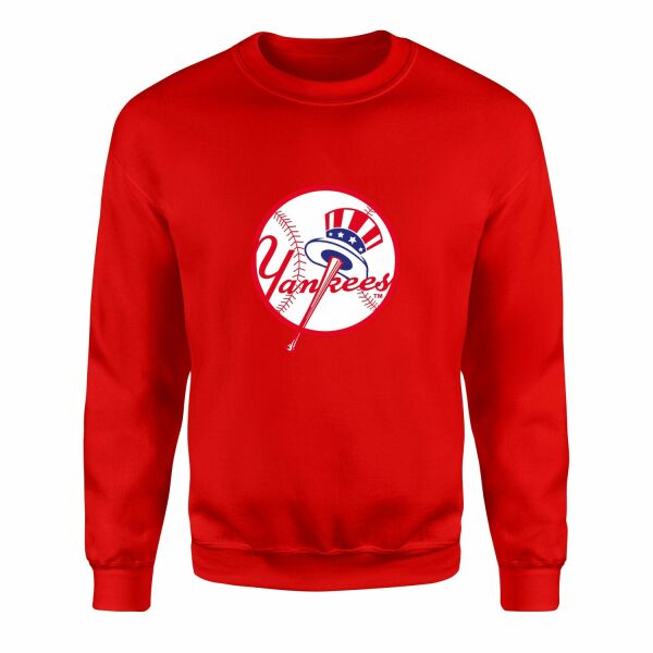 NY Yankees Uncle Sam Sweatshirt S - Kırmızı