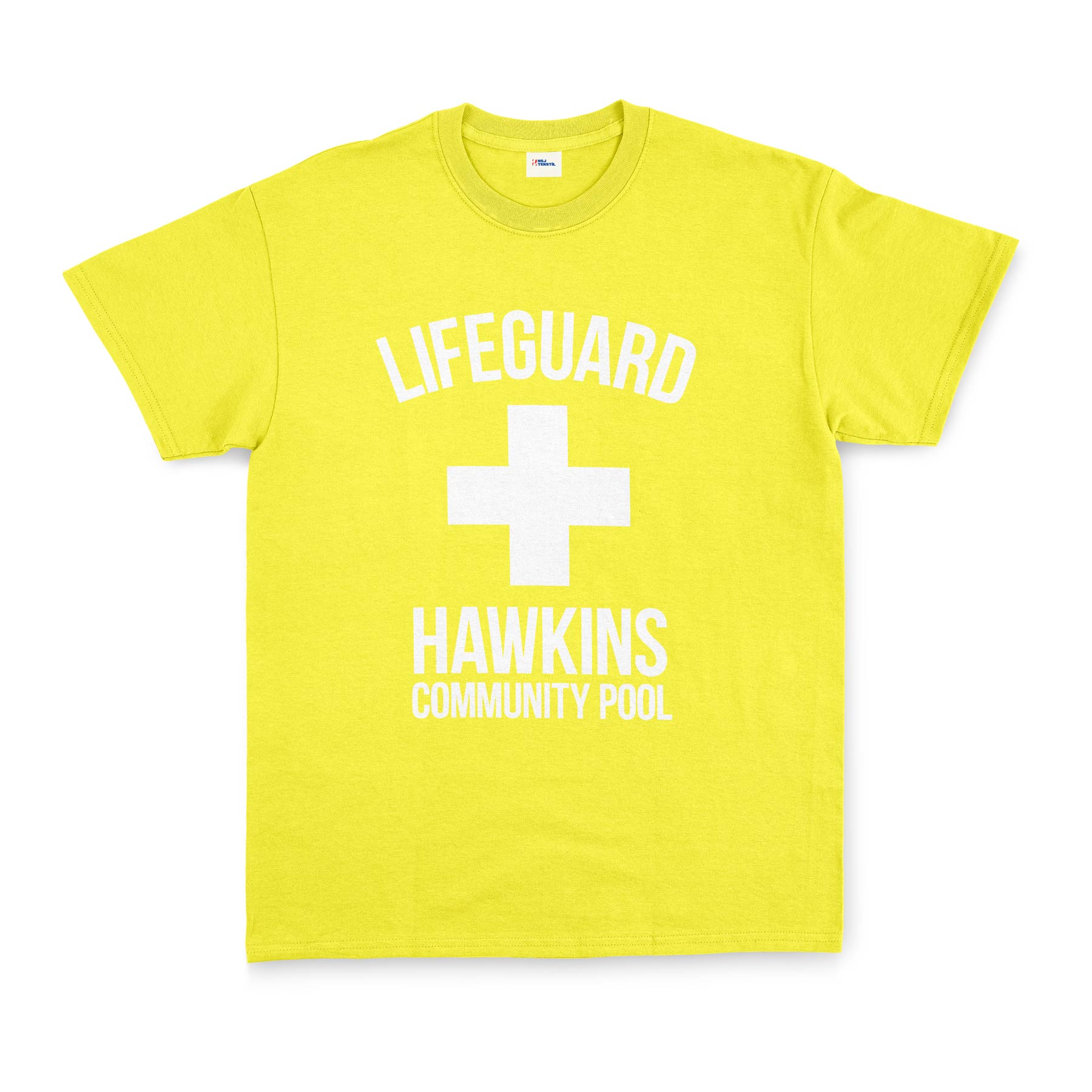 Hawkins Community Pool Lifeguard Tişört XXL - Sarı