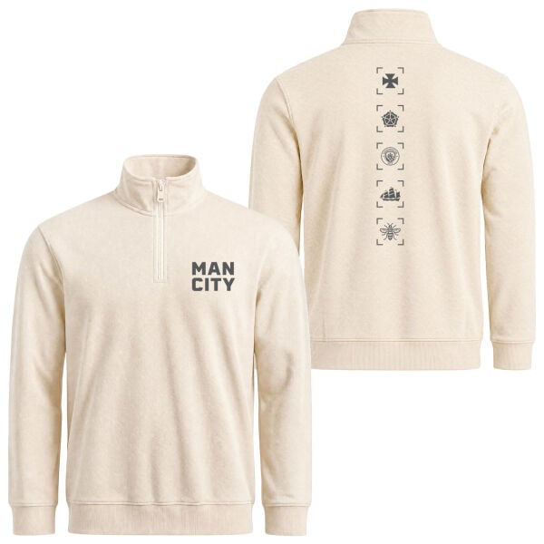 Manchester City Heritage Yarım Fermuarlı Sweatshirt
