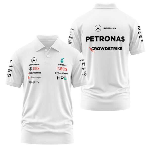 Mercedes AMG Petronas 2026 Teamline Polo Tişört S - Beyaz