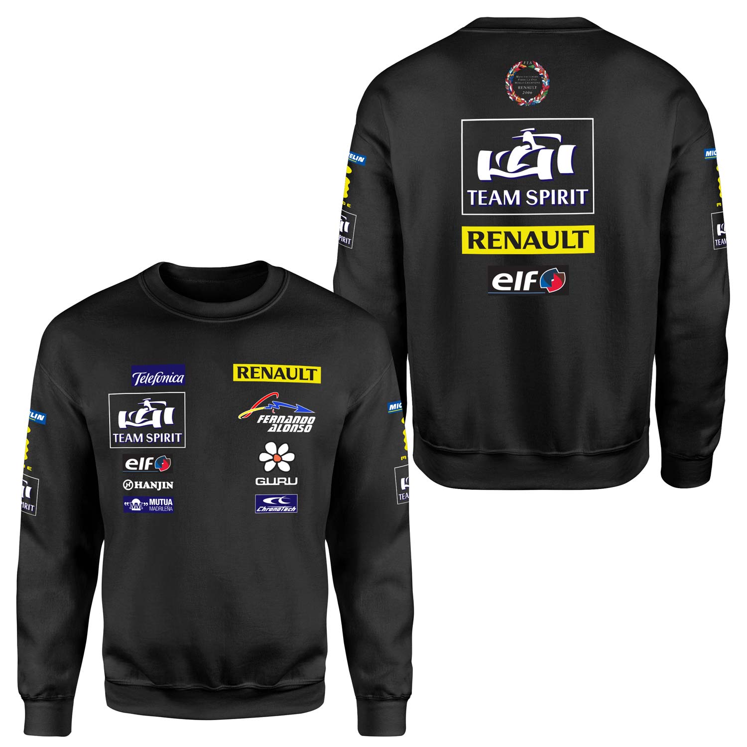 Renault Team Spirit Vintage Teamline Sweatshirt L - Siyah