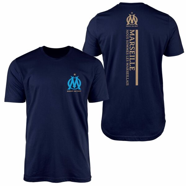 Olympique Marseille Tişört XL - İndigo Mavisi