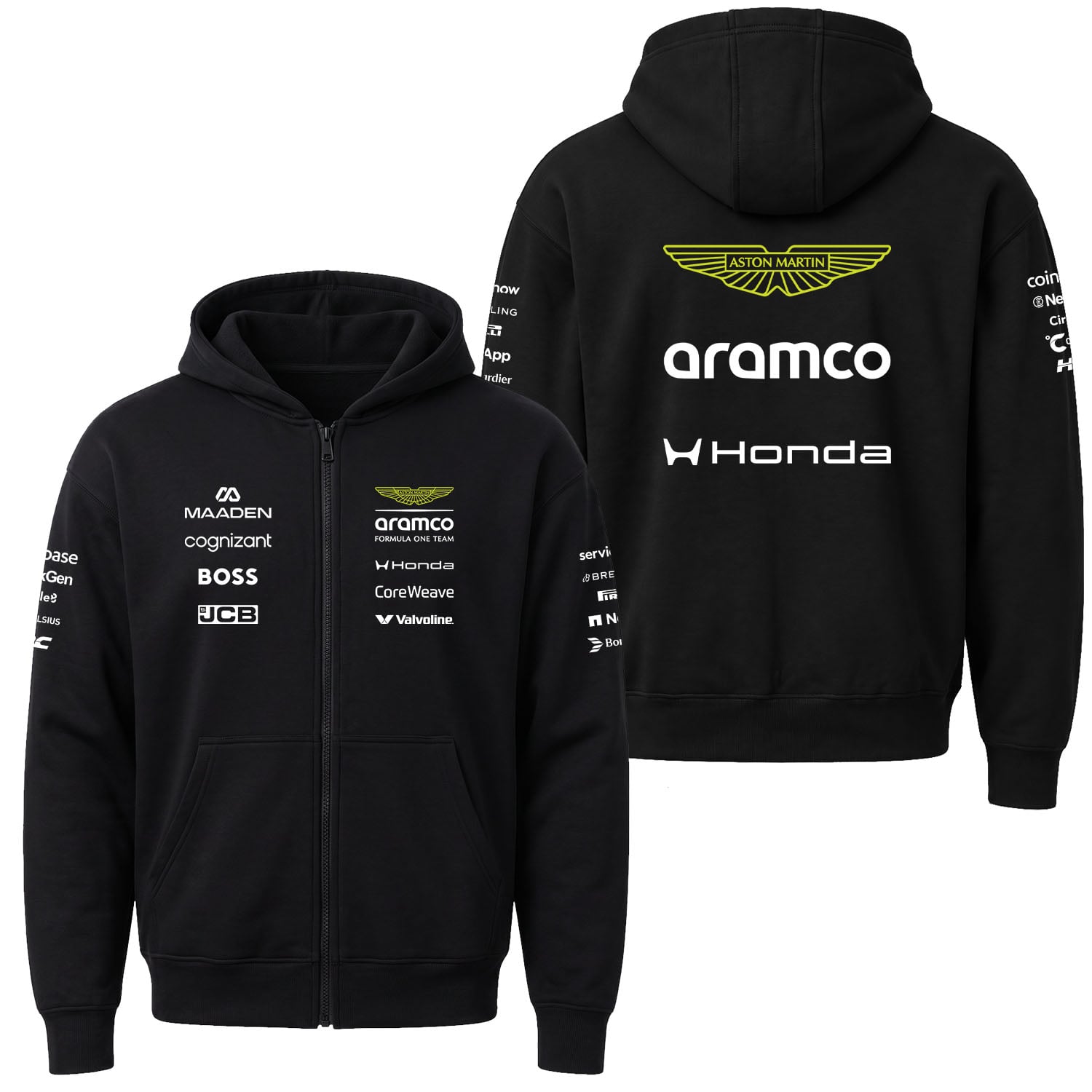 Aston Martin Racing 2026 Teamline Fermuarlı Kapüşonlu Sweatshirt