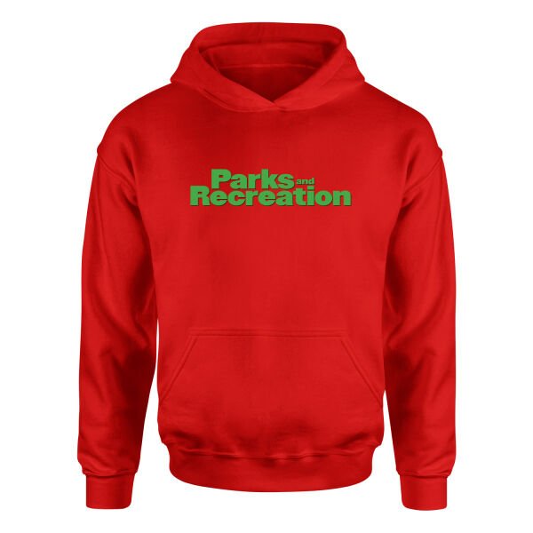Parks and Recreation Hoodie L - Kırmızı