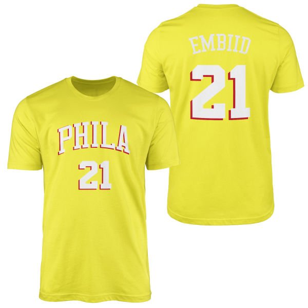 Joel Embiid Philadelphia Forma Tişört XL - Sarı