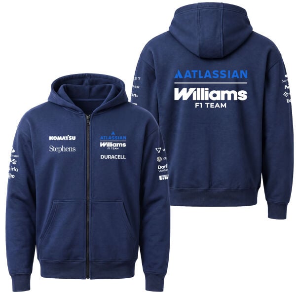 Williams 2026 Teamline Fermuarlı Kapüşonlu Sweatshirt